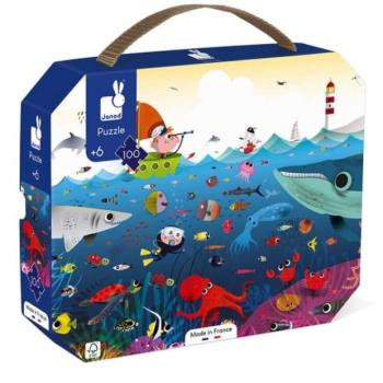 Janod Puzzle bőröndben Víz alatti világ 100 db kép