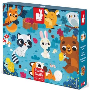 Janod Puzzle tapintásérzékelő Erdei állatok textúrával 20 db kép