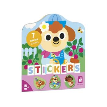 Janod Stickers Füzet mintákkal és matricákkal Kert