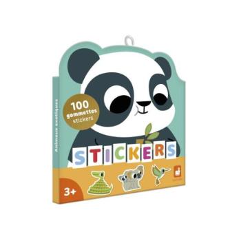 Janod Stickers Matricák Egzotikus állatok 100 db 3 éves kortól csomag S kép