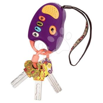 Játék autókulcsok FunKeys B-Toys hanggal és fénnyel lila 6 hó-tól kép