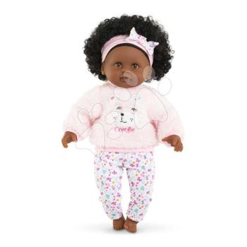Játékbaba Bébé Calin Caroline Mon Premier Poupon Corolle barna pislogó szemekkel és 2 kiegészítővel 30 cm 18 hó-tól kép