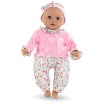 Játékbaba Bébé Calin Maria Corolle barna pislogó szemekkel és gyöngyöcskékkel 30 cm 18 hó-tól kép