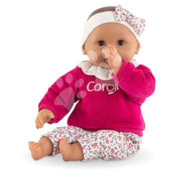 Játékbaba Bébé Calin Maria Pink Grenadine Mon Premier Poupon Corolle barna pislogó szemekkel 30 cm 18 hó-tól kép