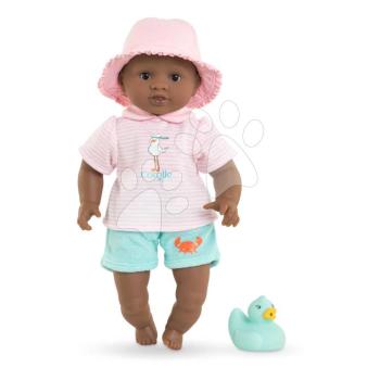 Játékbaba fürdéshez Baby Bath Alyzée Mon Premiere Poupon Corolle barna pislogó szemekkel és kiskacsával 30 cm 18 hó-tól kép