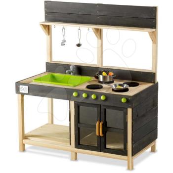 Játékkonyha cédrusból csapteleppel Yummy 200 Outdoor Play Kitchen Exit Toys kültéri sütővel és konyhai eszközökkel 24 hó-tól kép