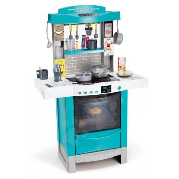Játékkonyha Cook'tronic Bubble Smoby elektronikus, mágikus buborékozással, hanggal és fénnyel és 21 kiegészítővel türkíz kép