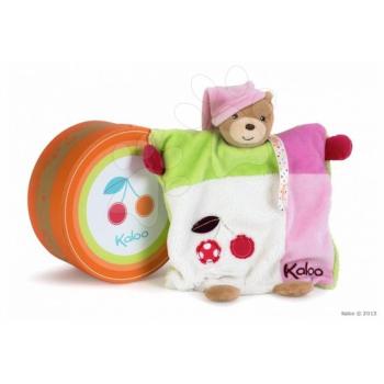 Kaloo plüss kesztyűbáb Colors-Doudou Puppet Bear Cherry 963280 rózsaszín kép