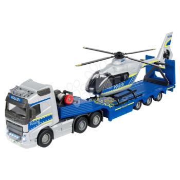 Kamion rendőrségi helikopterrel Volvo Truck Airbus Majorette 35 cm hosszú kép