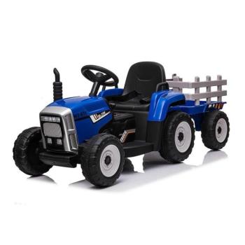 Kék elektromos traktor iparvágányral kép