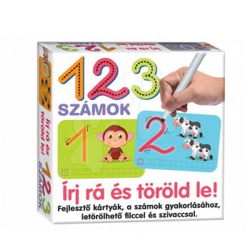 Készségfejlesztő játék 123 számok - írj rá és töröld le Dohány (nyelvek SK, CZ, HU, RO) 3 évtől kép