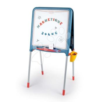 Kétoldalas fém tábla krétára és mágnesekre Metal Board Smoby tárolóhellyel 80 kiegészítővel 105 cm magas kép