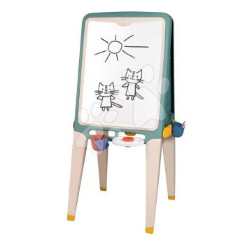 Kétoldalas tábla krétára és mágnesekre Ultimate Easel Smoby festékpalettával és tárolóval 13 kiegészítő 125 cm magas kép