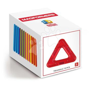 Kiegészítő mágneses építőjátékhoz Háromszög Triangle Set Magformers 12 részes kép