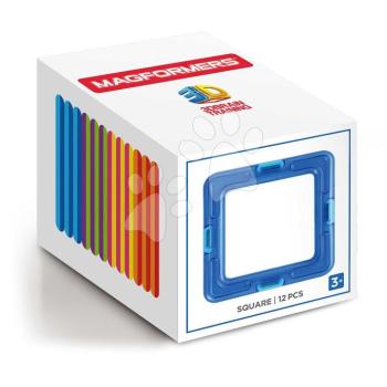 Kiegészítő mágneses építőjátékhoz Négyzet Square Set Magformers 12 részes kép