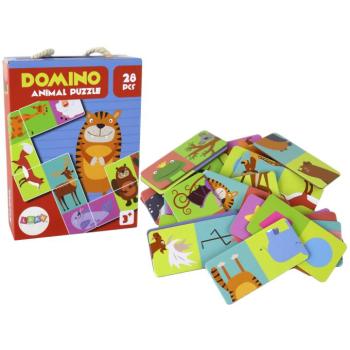 Kirakós játék Kétoldalas dominó állatokkal 10cm x 5cm 28 rész kép