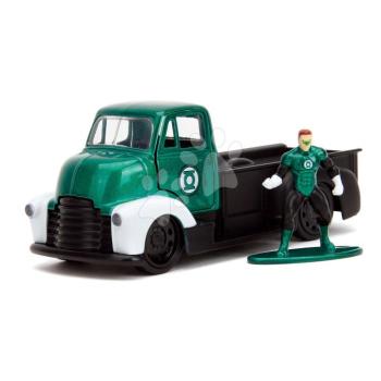 Kisautó Chevy COE 1952 DC Jada fém nyitható ajtókkal és Green Lantern figura hossza 12 cm 1:32 kép