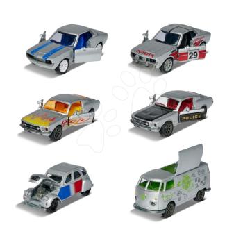 Kisautó gyűjtői dobozban Vintage Deluxe Majorette fémből nyitható gumikerekekkel 6 fajta 7,5 cm hosszú kép
