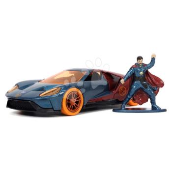 Kisautó Marvel Doctor Strange Ford GT Jada fém nyitható ajtókkal és Doctor Strange figurával hossza 13,3 cm 1:32 kép