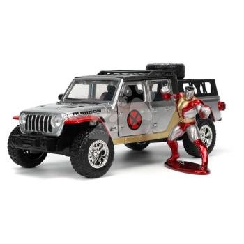 Kisautó Marvel X-Men Jeep Gladiator Jada fém nyitható ajtókkal és  Colossus figurával hossza 14 cm 1:32 kép