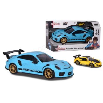 Kisautó Porsche dobozban 911 GTR3 RS Carry Case Majorette hanggal 35 cm hosszú és 1 mini kisautó kép