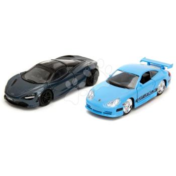 Kisautók Brian Porsche 911 GT3 RS és Shaw´s McLaren 720S Fast & Furious Twin Pack Jada fém nyitható részekkel hossza 13 cm 1:32 kép