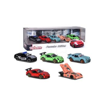 Kisautók Porsche Majorette fémből 7,5 cm hosszú készlet 5 fajta ajándékcsomagolásban kép