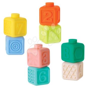Kockák Super Soft Squeeze & Stack Block Set Infantino 8 puha kocka 6 hó-tól kép