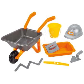 Kőműves talicska The Builder Kit Écoiffier védősisakkal és szerszámokkal 18 hó-tól kép