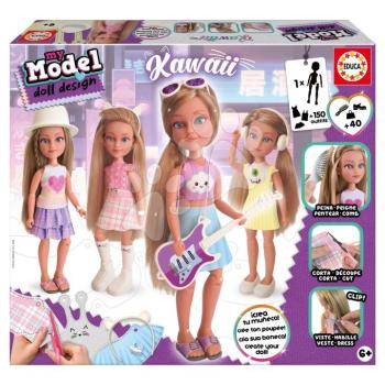 Kreatív alkotás My Model Doll Kawaii Style Educa Alkosd meg saját kawaii babádat 40 kiegészítővel 6 évtől kép