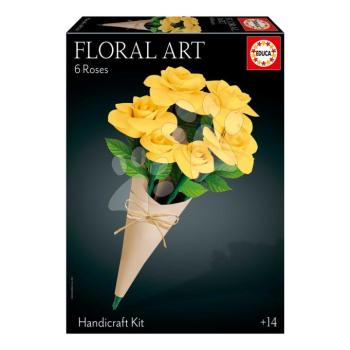Kreatív alkotás Sárga rózsák Floral Art Yellow Roses Educa állítsd össze saját csokrodat 14 évtől kép