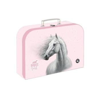 Laminált bõrönd 34 cm Romantikus ló Horse girl kép