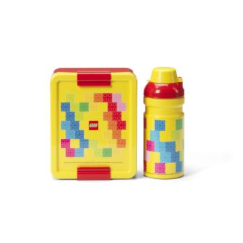 LEGO Brick ebédkészlet (palack és doboz) - piros/sárga kép