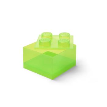 LEGO tárolódoboz 4 fedéllel - átlátszó zöld kép