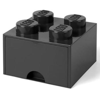 LEGO® tárolódoboz 4 - fiókkal, fekete 250 x 250 x 180 mm kép