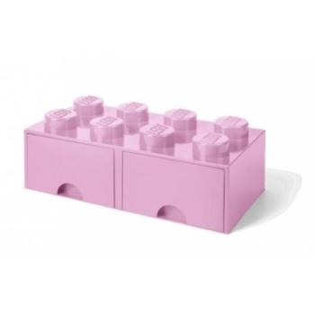 LEGO® tárolódoboz 8 - fiókokkal, világos rózsaszín 250 x 500 x 180 mm kép