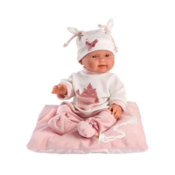 Llorens 26312 NEW BORN GIRL - valósághű baba baba teljes vinil testtel - 26 cm kép