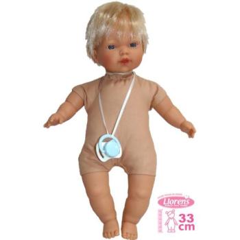 Llorens 331R ROBERTO - valósághű baba hangokkal és puha textil testtel - 33 cm kép