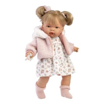 Llorens 38356 JOELLE - valósághű baba hangokkal és puha szövettesttel - 38 cm kép