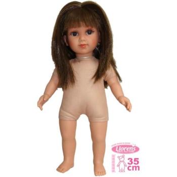 Llorens 535S SARA - élethű baba puha textil testtel - 35 cm kép