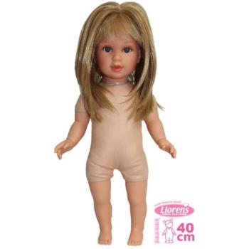 Llorens 540C CARLA - valósághű baba puha textil testtel - 40 cm kép