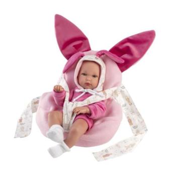 Llorens 63506 NEW BORN KISLÁNY - élethű baba csecsemő teljes vinil testtel - 35 cm kép