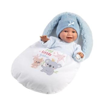 Llorens 63805 NEW BORN - élethű baba baba hangokkal és puha textil testtel kép
