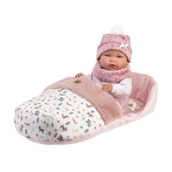 Llorens 73826 NEW BORN KISLÁNY - élethű baba baba teljes vinil testtel kép