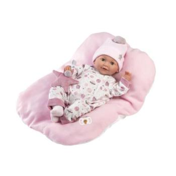 Llorens 74132 NEW BORN - pislogó élethű baba baba hangokkal és puha textil kép