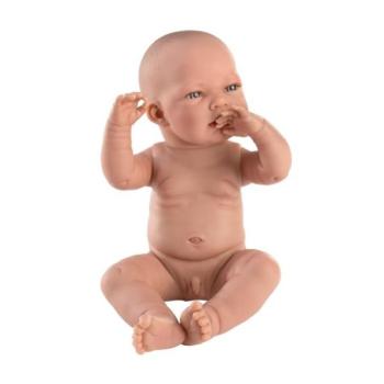 Llorens 84301 NEW BORN BOY - valósághű baba teljes bakelit testtel - 43 cm kép