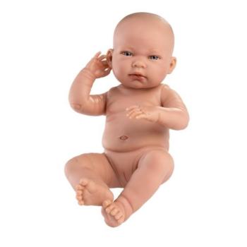 Llorens 84302 NEW BORN GIRL - valósághű baba teljes bakelit testtel - 43 cm kép