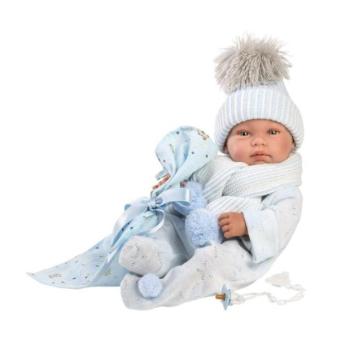 Llorens 84337 NEW BORN BOY - valósághű baba baba teljes bakelit testtel - 43 kép