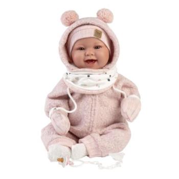 Llorens 84480 NEW BORN - valósághű baba baba hangokkal és puha szövettesttel - 44 kép