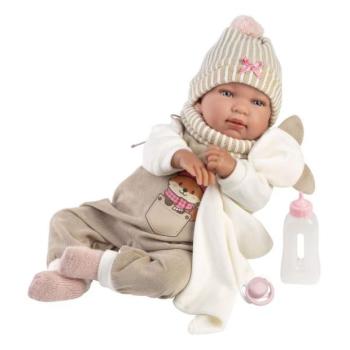 Llorens 84490 NEW BORN - élethű baba csecsemő hangokkal és puha textil testtel kép